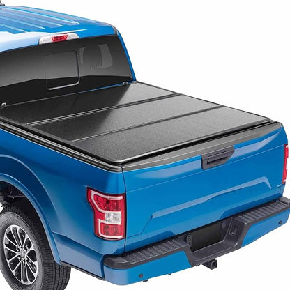 ILONPA 5.8 Ft(69.3'') Hard Folding Truck Bed Pickup Tonneau Cover for 2007-2025 Chevrolet Silverado 1500, GMC Sierra 1500 Fiberglass and Waterproof Fleetside Bed, Tri-Fold Style