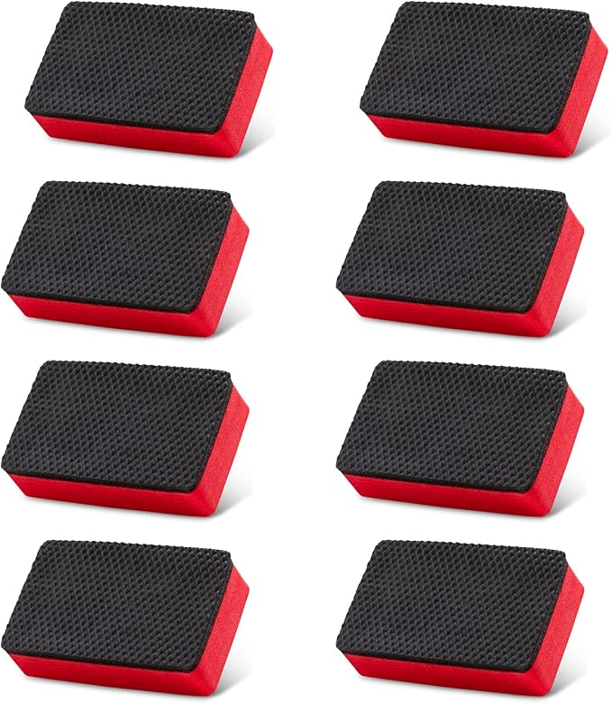 8PCS Clay Bar Sponge, Fine Grade Auto Detailing,Magic Car Pad Block Cleaning, Wax Polish Pad Tool, Kitchen Cleaning Sponge Home Cleaner, Reusable and Washable