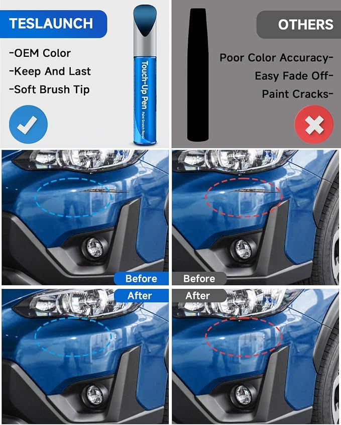 J8U Quartz Blue Pearl Compatible with Subaru Exact Match Touch Up Paint Car Scratch Repair