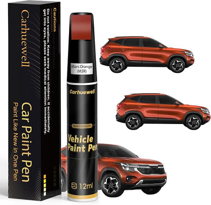 (M3R) Mars Orange Touch Up Paint Compatible with Kia, Exact Match Car Paint Pen Automotive Scratch Repair Remover Kit Quick & Easy Solution for Vehicle Chips and Nicks