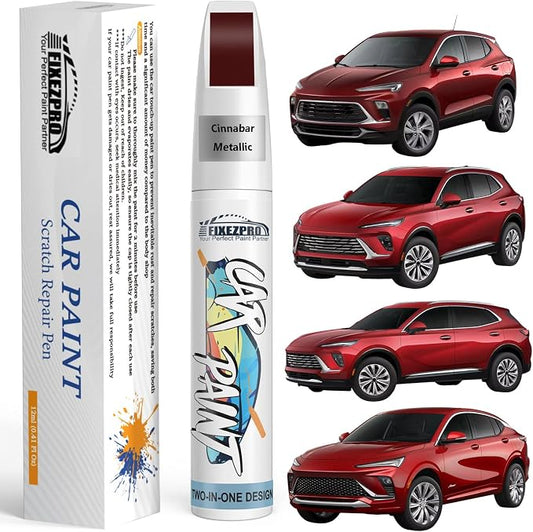 Cinnabar Metallic(GFM/WA294F) Touch Up Paint for Buick, Exact Color Match Car Paint Scratch Repair Remover Pen Kit Fix Vehicle Chips and Automotive Nicks Scuff