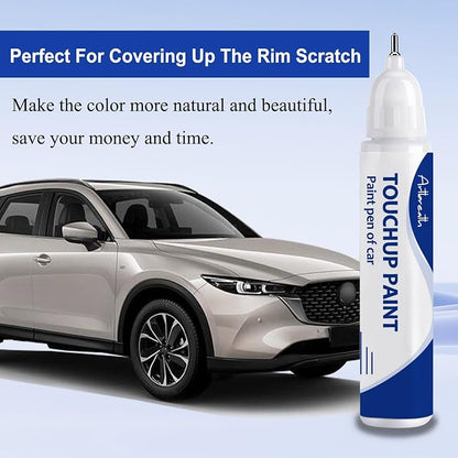 Platinum Quartz Metallic(47S) Touch Up Paint for Mazda Car Paint Pen Scratch Repair Two-In-One Touch Up Paint Automotive Paint Pen for MAZDA3 CX-5 CX-30 CX-50 CX-70
