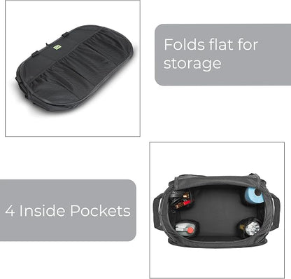 Smart Design Pop Up Trunk Organizer w/ Easy Carry Handles, Side Pockets, & Zipper Top - 23 Inch - Durable Fabric Collapsible Design - Home Organization (Holds 50 lbs.) [Black]
