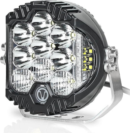 7 Inch Round LED Offroad Light with DRL, 90W Driving Light LED Light Bar, 8000LM Spot Flood Combo Work Light for Wrangler, ATV, SUV, UTV, Trucks, Pickup, 4x4, F150 - Pack of 1