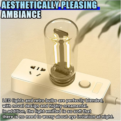 USB LED Car Interior Atmosphere Light, Portable Mini Ambient Light Retro Car Lamps, Plug-in USB Touch Control LED Night Light Auto Interface Charging Lamp for Cars Hallway Bedroom (Warm color)