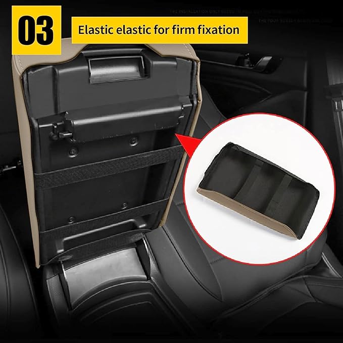 AOMSAZTO Beige Armrest Console Covers for CRV Honda 2017-2022 Leather Console Pad
