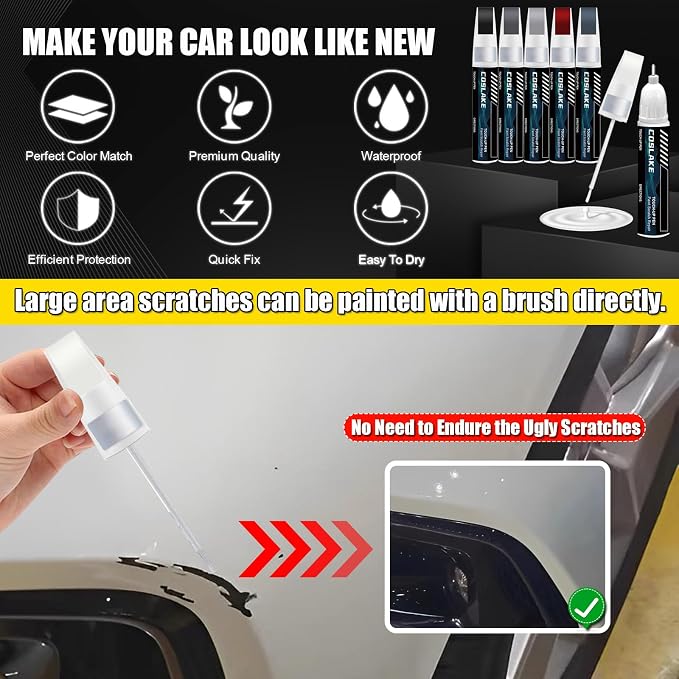 Car Touch Up Paint(Lantau Bronze(2452/1DP/BCE)) for Landrover, Car Paint Scratch Repair Kit, Quick & Easy Solution to Repair, 2 in 1 Scratch Remover Pen with 2PCS Disposable Micro Applicators