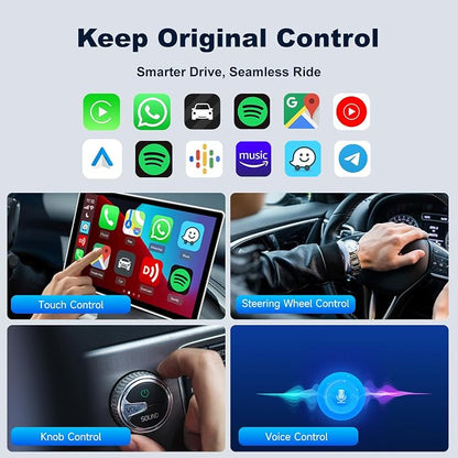 Carlinkit Mini Ultra 3 Wireless CarPlay & Android Auto Adapter, Convert Factory Wired to Wireless, USB-A/USB-C Fast Connection for iPhone & Android 11+, Plug & Play Dongle, OTA Upgrade