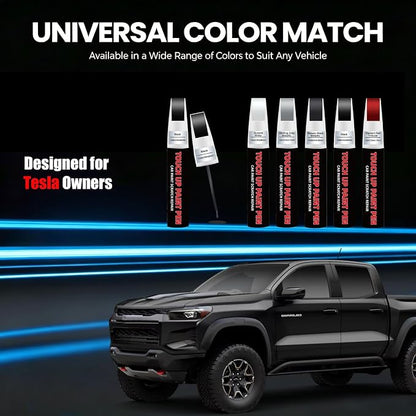 Black(GBA/WA8555) Car Touch Up Paint for Chevy 2-in-1 Car Scratch Repair Pen with Fine Tip&Brush, DIY Color-Code Matched Auto Paint for Rock Chips Door Scratches Paint Nicks Bumper Marks