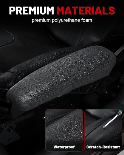 StarknightMT Seat Side Pads Compatible with Can-Am Maverick X3 / MAX/R 2017-2025, PU Foam Cushion Assembly for Thigh Support & Comfort, UTV Accessories (Black)