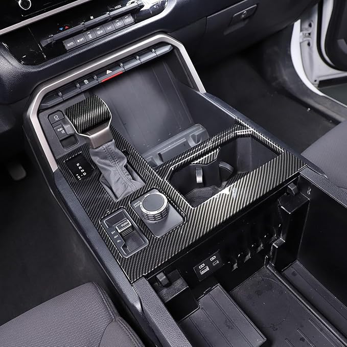 Gear Shift Panel Cover Trim Kit for Toyota Tundra 2022-2026 with Steering Wheel Trim Cover