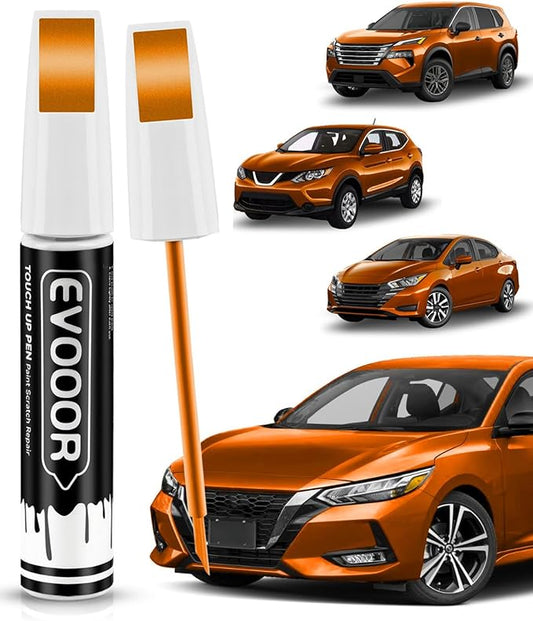 Touch Up Paint Compatible with Nissan Exact Match 2 in 1 Touch up Paint for Chips and Nicks Repair (Monarch Orange Metallic(EBB) Compatible with Kicks/Rogue-Sport/Sentra/Titan/Titan-XD/Versa/Versa-Note)