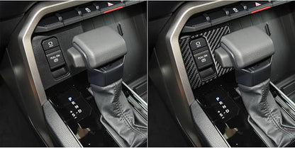 NVCNX Real Premium Carbon Fiber for Toyota Tundra 2022-2026 / Sequoia 2023-2026 2024 2025 Center Console Electronic Handbrake Button Panel Cover Interior Trim Accessories Overlay Sticker Decal 1PC