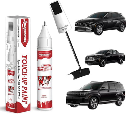 S3/S3B Phantom Black Car Touch Up Paint for Hyundai, Color Accurate Two-In-One Car Paint Scratch Repair Pen, Professional Scratch Remover for Vehicles Chips and Nicks Scuff