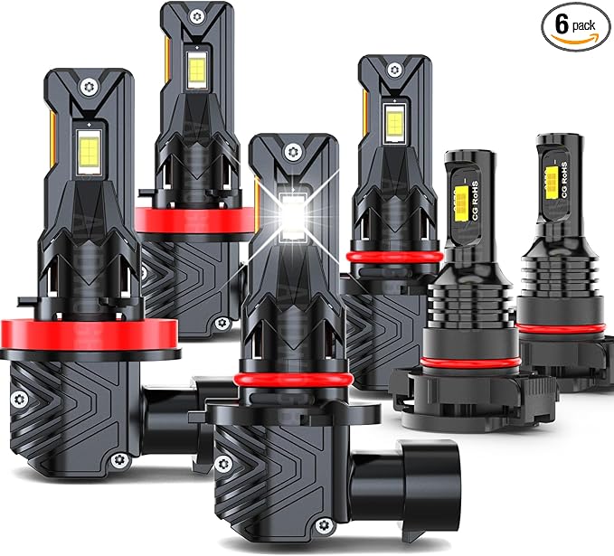 Lights Compatible for Chevy Suburban Tahoe Light Fog Bulbs for Off road Use, Years: 2007 2008 2009 2010 2011 2012 2013 2014, 48000 Lumens 800% Brightness, Pack of 6