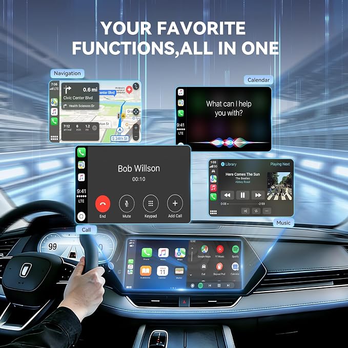 Wireless CarPlay Adapter 2026 Upgrade – Auto Connect Every Time, Converts Wired to Wireless, Mini Size, Seamlessly Switch Between Android and iPhone Devices, Enjoy Uninterrupted