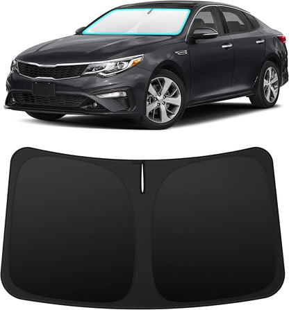 INSAUTO Custom Fit Windshield Sun Shade Accessories for Kia Optima 2016-2020, Foldable Front Window Sunshade, UV & Heat Reflector, Keeps Interior Cool, Includes Storage Bag