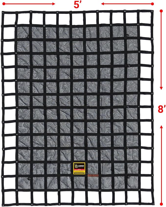 Gladiator Cargo Nets - Heavy Duty Trailer Cargo Net - (SUT-100) - 7.3' x 9.3' (for 5x8 ft Trailers)