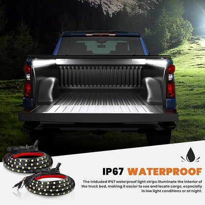 KUIPERAUTO 5.7FT Tri Hard Truck Bed Tonneau Cover Compatible for 2009-2026 Dodge Ram 1500 Inclu. Classic & New Body (w/o Ram Box) Utility Track System w/LED Light Strip
