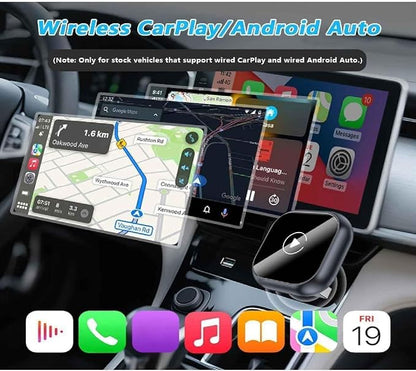 Wireless Carplay Adapter for Mercedes Benz G Class 2019 2020 2021 2022 2023 2024 2025, 2-in-1 Plug and Play Android Auto Carplay Adapter Car Play Dongle Convert Wired to Wireless CarPlay