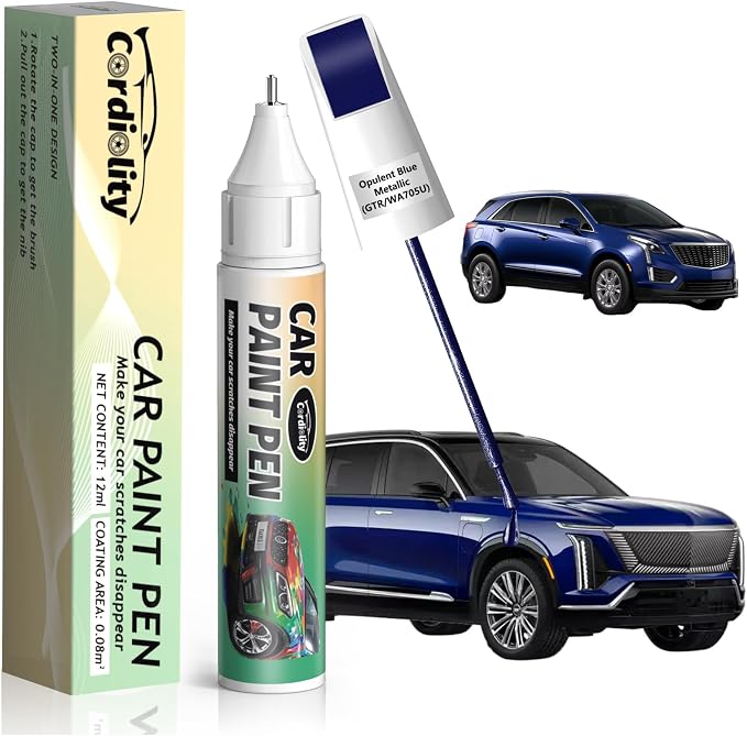 Opulent Blue Metallic(GTR/WA705U) Touch Up Paint Pen for Cadillac,Car Paint Scratch Repair Pen Quick and Easy Fix Auto Paint Scratch