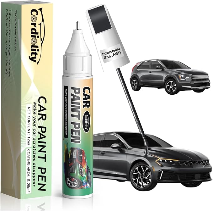Interstellar Gray(AGT) Touch Up Paint Pen for Kia,Car Paint Scratch Repair Pen Quick and Easy Fix Auto Paint Scratch