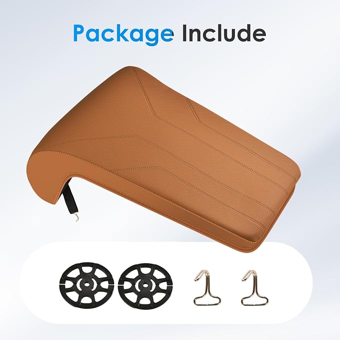 FLORICH Car Seat Extender Leg Extender Support Cushion for Driver Seats Office Chair, Leather Carseat Leg Support for Long Drivers Universal Car Seat Cushion Legs Rest Pads-Beige Brown