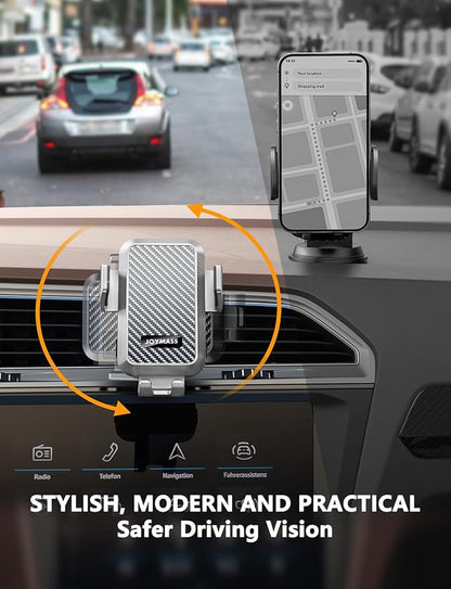 JOYMASS Wireless Car Charger, 15W Fast Charging Auto Clamping Car Charger Cell Phone Holder Mount Vent for iPhone 15 14 13 12 Mini Pro Max, Samsung Galaxy S24 Ultra S23 S22 S21+ Note 20, etc - Silver