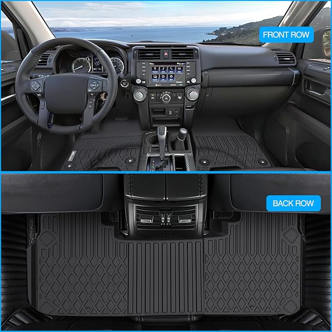 Nilight TPE Floor Mats for 2019 2020 2021 2022 2023 2024 Dodge Ram 1500 New Body Crew Cab with Rear Storage Box,All Weather Custom Fit Heavy Duty Floor Liners