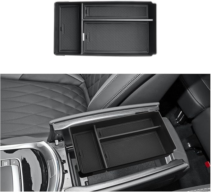 ECOZEN Center Console Organizer For 2018-2026 Mercedes G Class SUV G 350/G 550/G 580/AMG G 63 - Armrest Box Storage Tray Compatible with 2018-2026 Mercedes G Wagon Accessories Armrest Organizer ABS