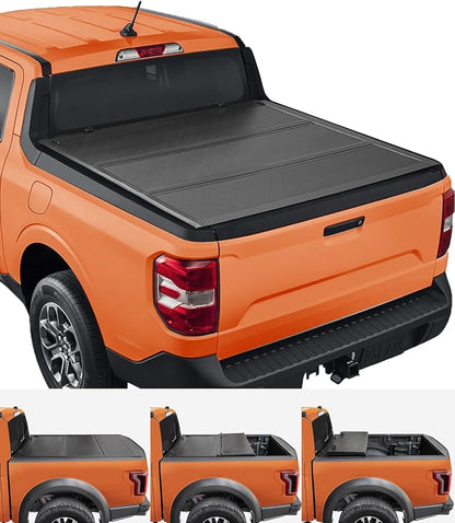 TIPTOP Low Profile Hard Folding Truck Bed Tonneau Cover Fits 2022-2026 Ford Maverick 4.5ft Bed (54.4") |TLX3|