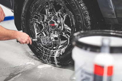 Detail Factory - Wheel Brush Kit with Interchangeable Microfiber Covers - Ultra-Soft Cleaning, Washing and Detailing Wheels, Tires, and Rims - Avalanche