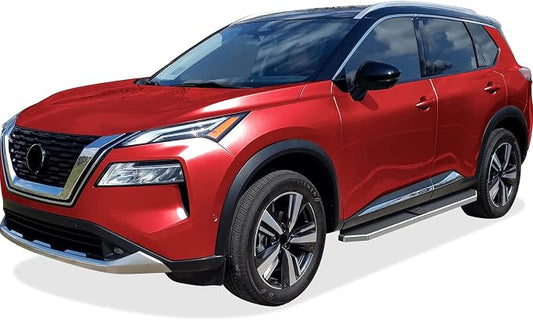 APS 6in 304 Stainless Steel (Polished Flat Style) Running Boards Side Bars Side Steps Compatible with Nissan Rogue 2021-2026 (Exclude Models with Ground Lighting System)