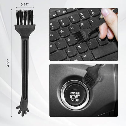 THINKWORK Car Interior Cleaning Kit, Car Duster Interior Detail Brush, Including 6Pcs Car Detailing Brush Set, Complete Auto Accessories for Women Men Gift
