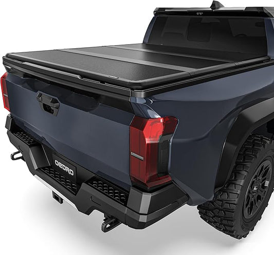 OEDRO FRP Hard Tri-fold Tonneau Cover Fits for Toyota Tacoma 2024 2025 2026 6ft Bed (Excl. Trail Edition), Weather-Resistant