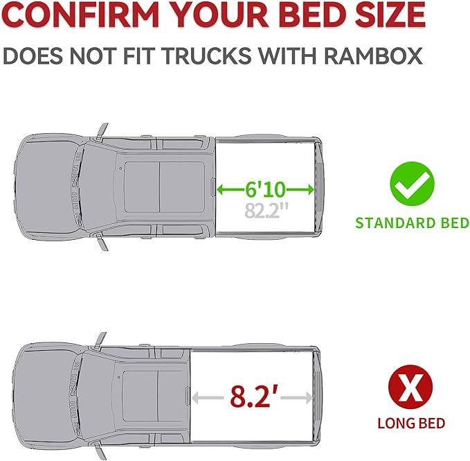 YITAMOTOR Low-Profile Hard Quad-Fold Truck Bed Tonneau Cover Compatible with 2020-2026 Chevy Silverado/GMC Sierra 2500HD 3500HD with 6.9 ft Bed Without Multi-Flex Tailgate