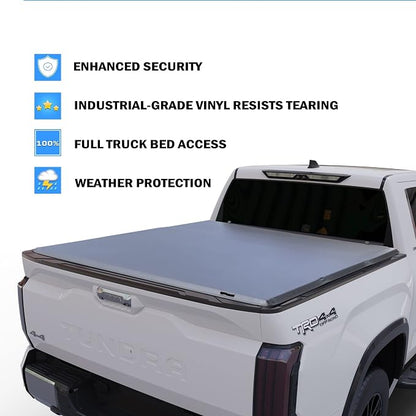 Toptiny Soft Folding Truck Bed Tonneau Cover|STF037|Fits 2022-2026 Ford Maverick 4' 6" Bed (54.4")