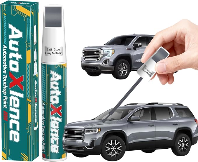 Satin Steel Gray Metallic(G9K/WA464C) Touch Up Paint Compatible with GMC Car Paint Pen Scratch Repair Automotive Scratch Remover Fix Exact Color Match