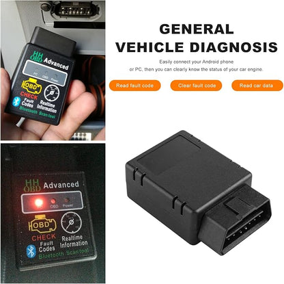 Bluetooth OBD2 Scanner for Car, Wireless OBDII Scan Tool Auto Engine Diagnostic Code Reader, Professional OBD2 Fault Diagnosis Tester Vehicle Interface Scanner for Phone and PC