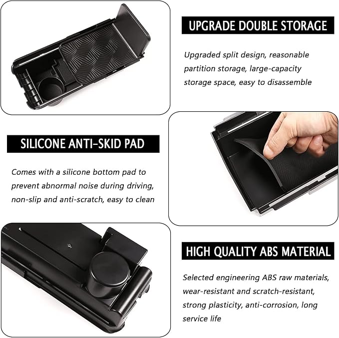 PIUGILH Customized for Honda CR-V 2017-2019 Accessories Car Center Console Armrest Box Glove Secondary Storage Box Console Organizer Insert Tray with Coin and Glass Holder