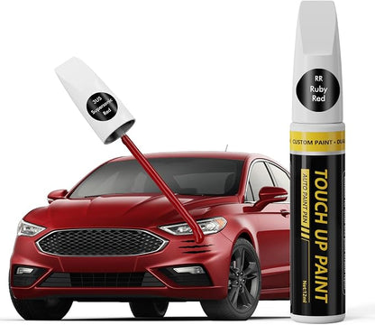 (Ruby Red (RR) Car Touch Up Paint for ford, Car Paint Scratch Repair Kit, 2 in 1 Premium Scratch Remover Pen with Exact Color-Matched