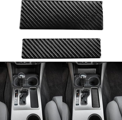 NVCNX Real Premium Carbon Fiber for Toyota 2nd Gen Tacoma Accessories 2005-2015 2006 2007 2008 2009 2010 2011 2012 2013 2014 Center Console Organizer Insert Mat Cover Interior Trim Sticker Decal 2PCs