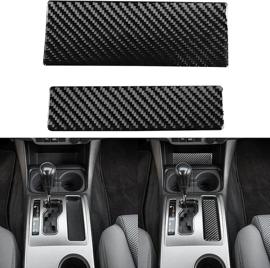 NVCNX Real Premium Carbon Fiber for Toyota 2nd Gen Tacoma Accessories 2005-2015 2006 2007 2008 2009 2010 2011 2012 2013 2014 Center Console Organizer Insert Mat Cover Interior Trim Sticker Decal 2PCs
