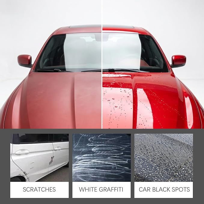 Crystal Serum for Cars,Suitable for Car Paint and Wheel Maintenance(2pcs) | 9H Graphene Ceramic Coating,Deep Gloss,Hydrophobic Stain-Resistant Protective Coating