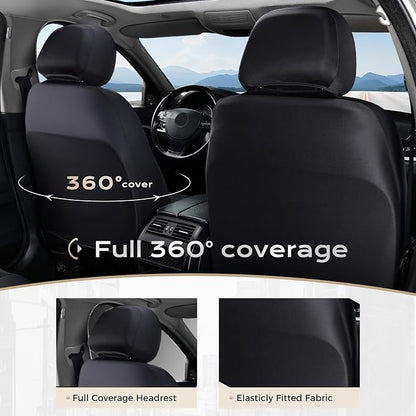 Coverado Seat Cover, Car Seat Cover Front Seats, 3D Air Mesh Breathable Seat Protectors Sports Carbon Fiber Design Airbag Compatible Comfort Universal for Most Cars, Van,Trucks, SUV, Black&Blue