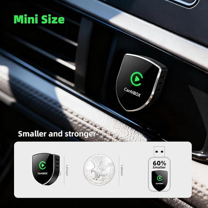 2026 Wireless CarPlay Adapter for Apple iPhone, Small Size Plug and Play, Mini USB Design for Cars with Built-in Wired Apple CarPlay, Fast and Stable Connection Car Play Wireless Adapter