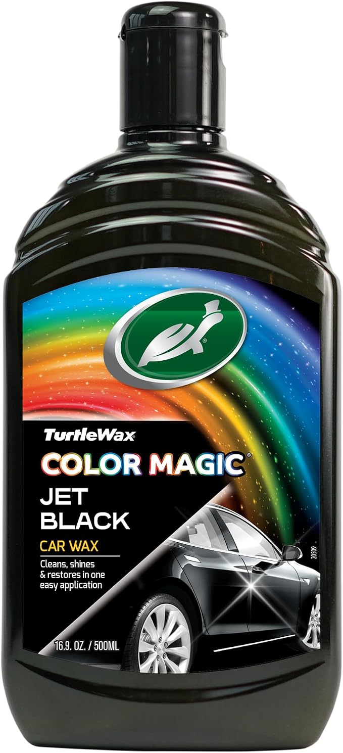 Turtle Wax FG6900 Black Color Magic Plus Colored Car Polish Cleans Shines Restores Scratches Includes Chipstick 500ml