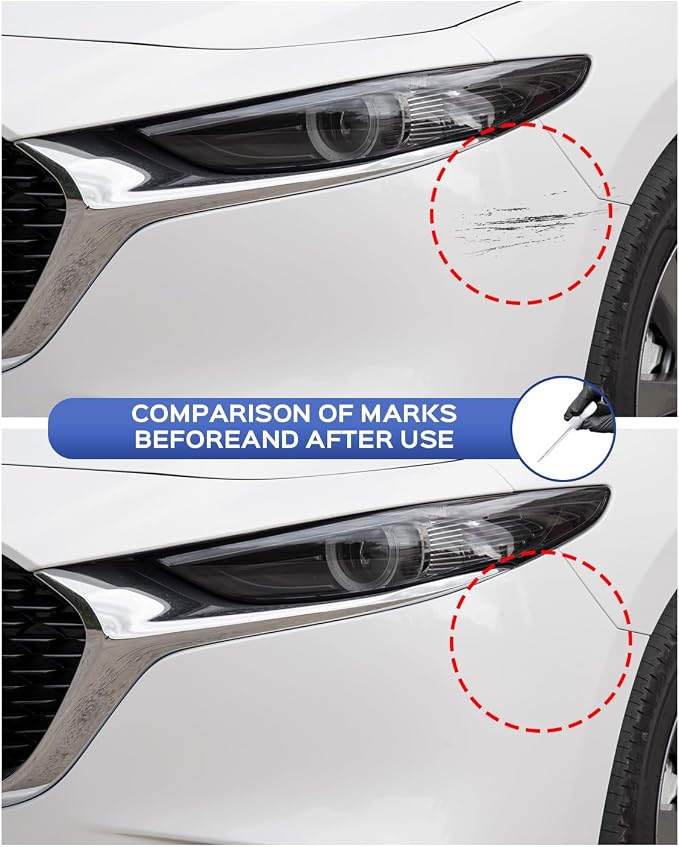 25D/26G Snowflake White Pearl Tricoat Touch Up Paint Compatible with Mazda Exact Match Chips and Nicks Touch Up