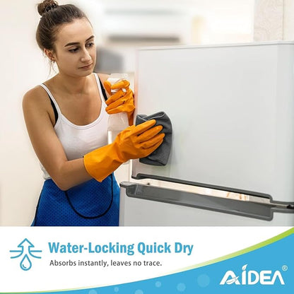 AIDEA Microfiber Cleaning Cloth-600PK, Soft Microfiber Towels for Cars, Absorbent Cleaning Rags, Lint-Free Streak-Free Wash Cloths for House, Kitchen, Window(12in.x12in), Grey