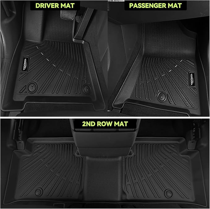 Tongama-Floor Mats for 2010-2013 Kia Soul, All Weather TPE Floor Liners and Trunk Mat and Backrest Mats Protectors for Kia Soul Waterproof Interior Accessories